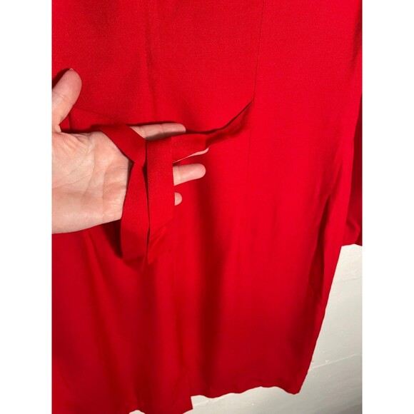 NWT Vintage Fredrick's of Hollywood Cherry Red Bodycon Dress 80s 90s Size Large - Picture 14 of 16